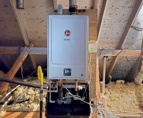 new installed tankless water heater