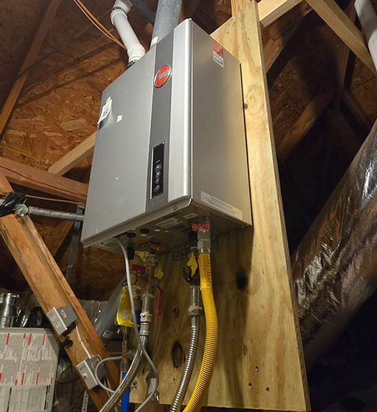 Tankless water heater installed improperly