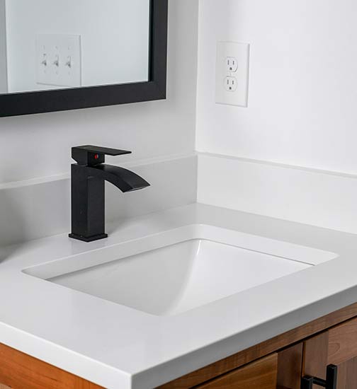 Bathroom sink faucet in a home in Dallas, TX