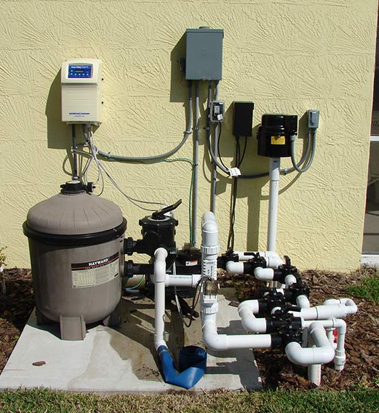 Water treatment system outside of a residential home in the Dallas Fort-Worth area
