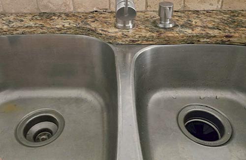 Garbage disposal and kitchen sink drain