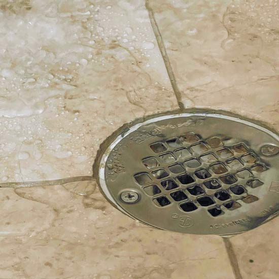 shower floor tiles and drain