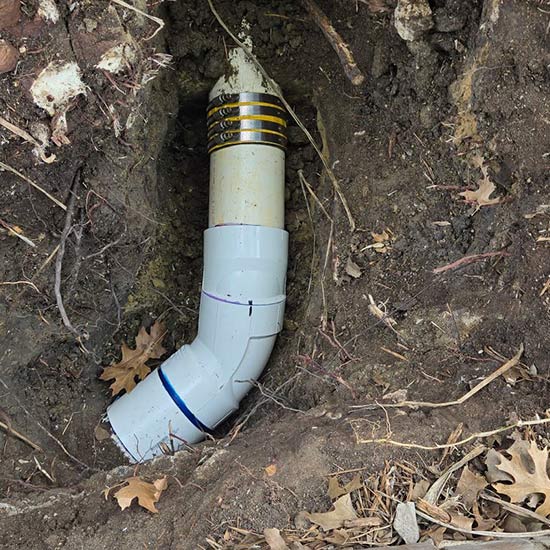 Repaired plumbing pipe