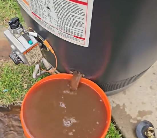 cleaning out water heater