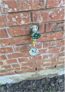 Water pressure testing