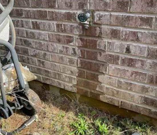 Leaking outside water line