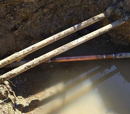 Repair burst plumbing pipe