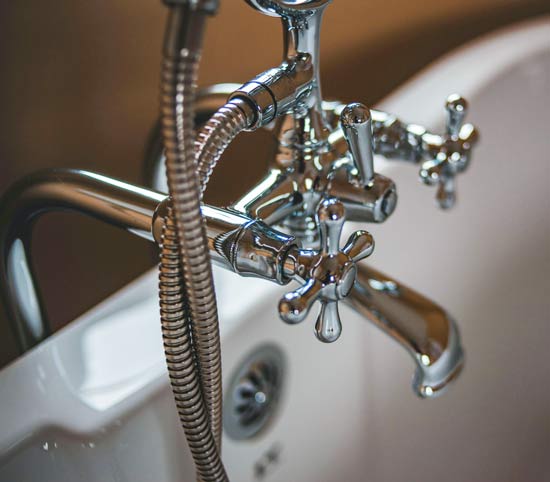 Faucet in a tub