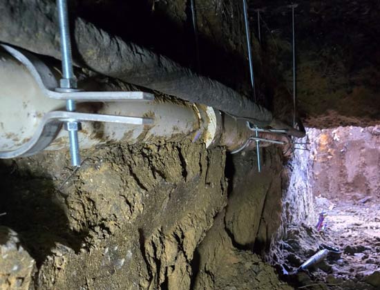 Tunnel underneath a Dallas, TX home to repair sewer line
